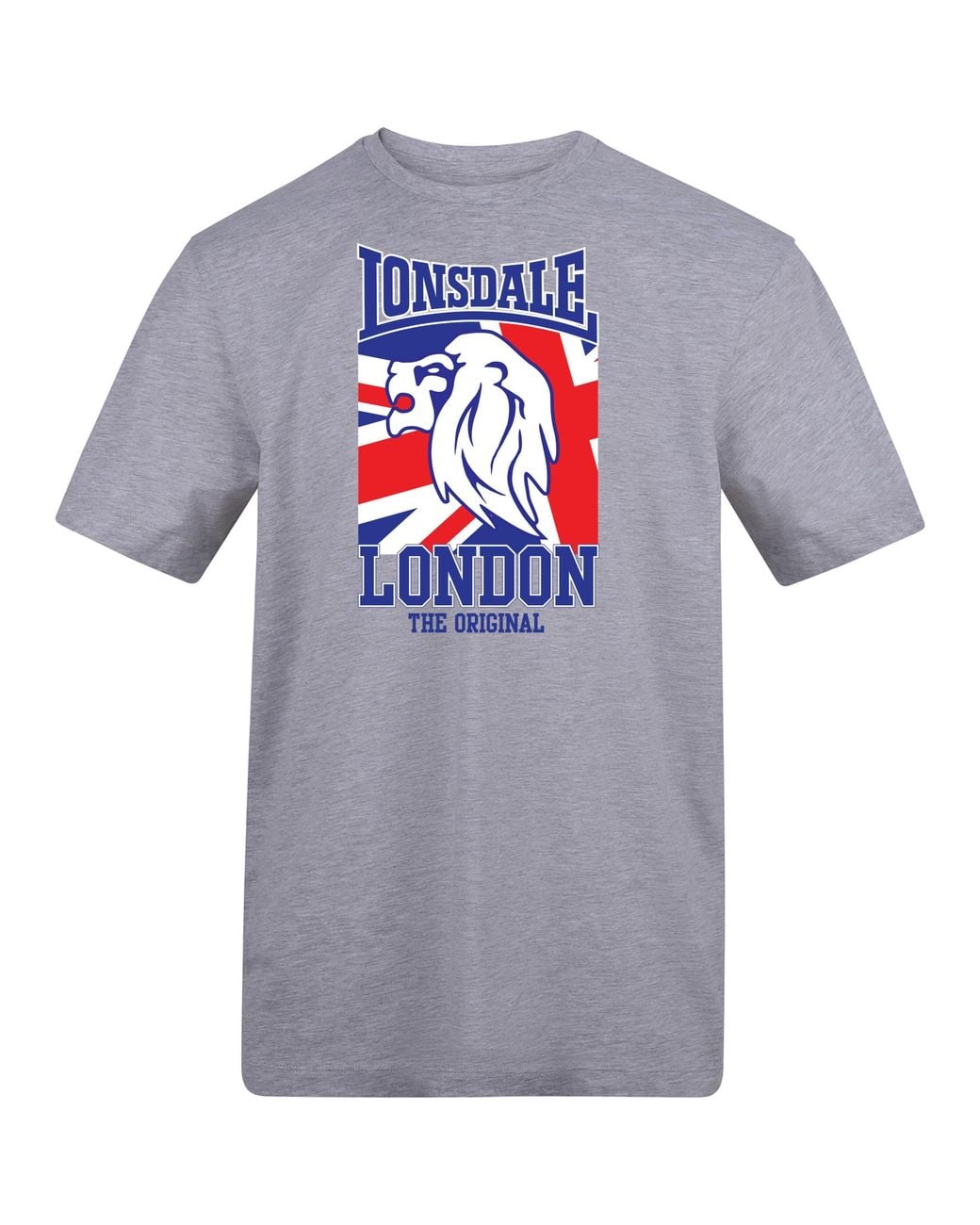 Lonsdale Gray Printed Logo Tee