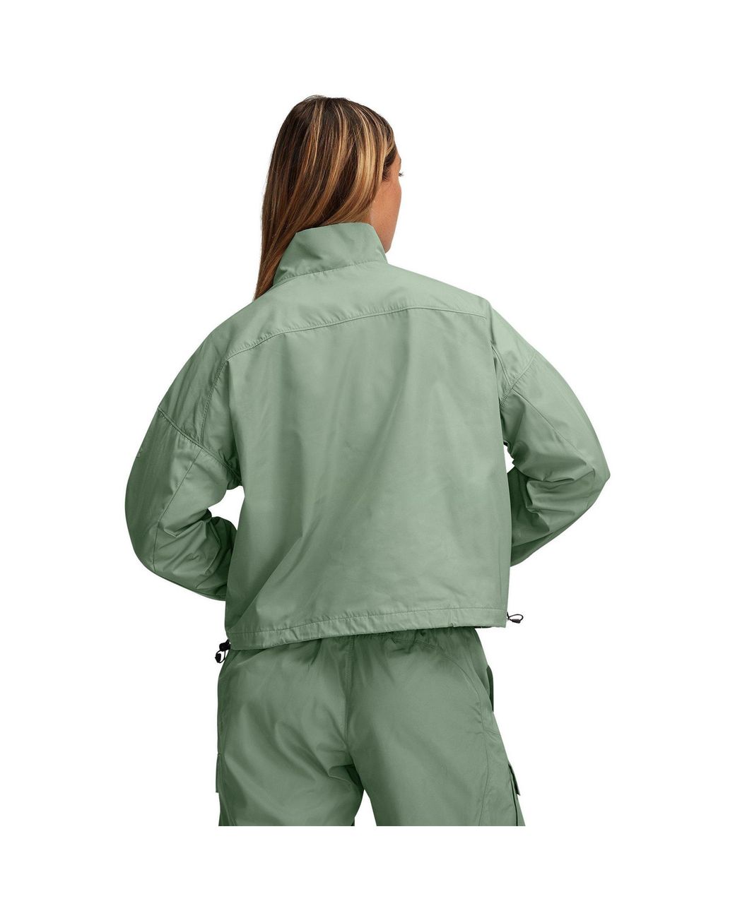 Under Armour Green Woven Sheen Performance Training Jacket