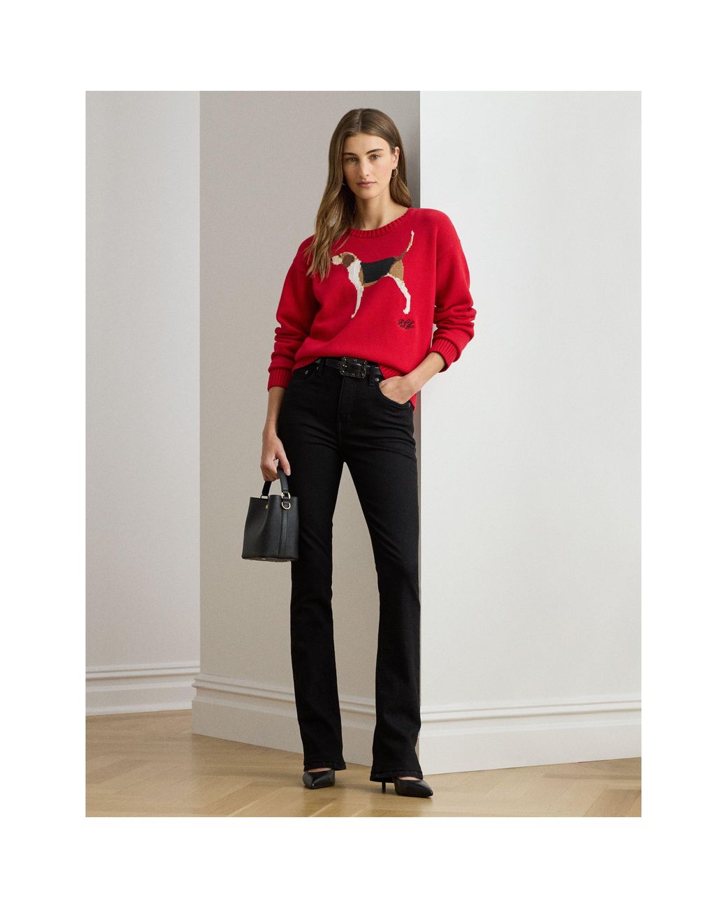 Ralph Lauren Red Crew Neck Jumper