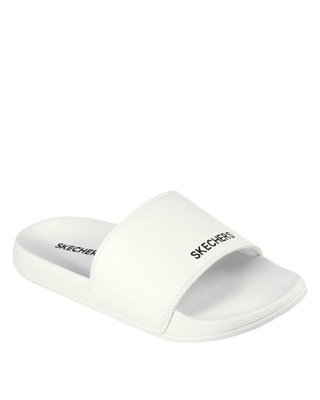 Skechers White Pool Sliders for men