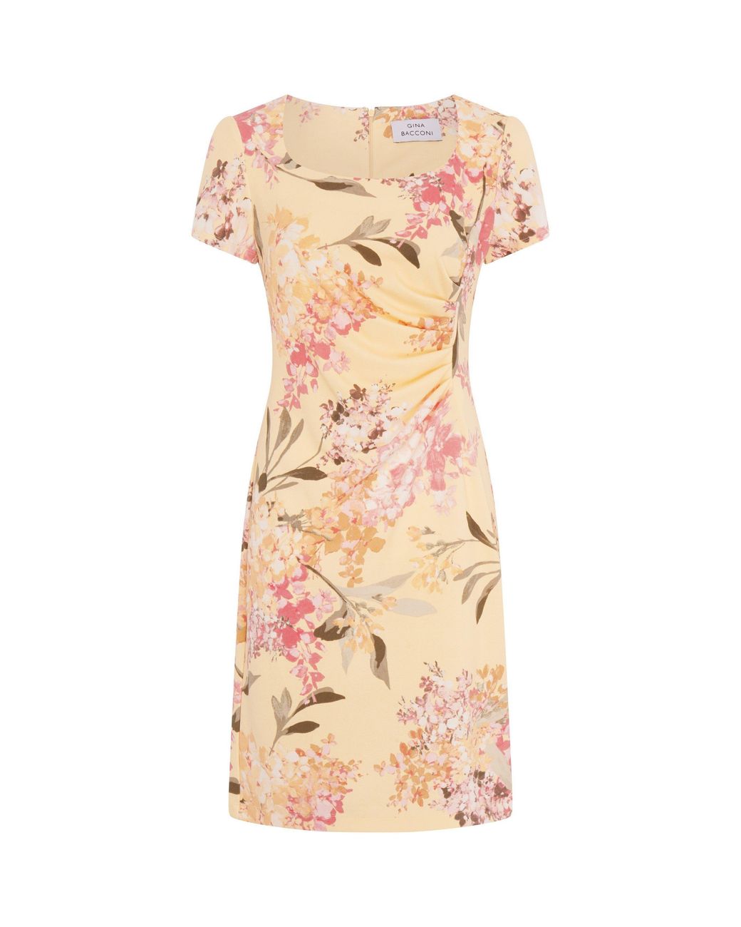 Gina Bacconi Natural Trish Floral Print Dress