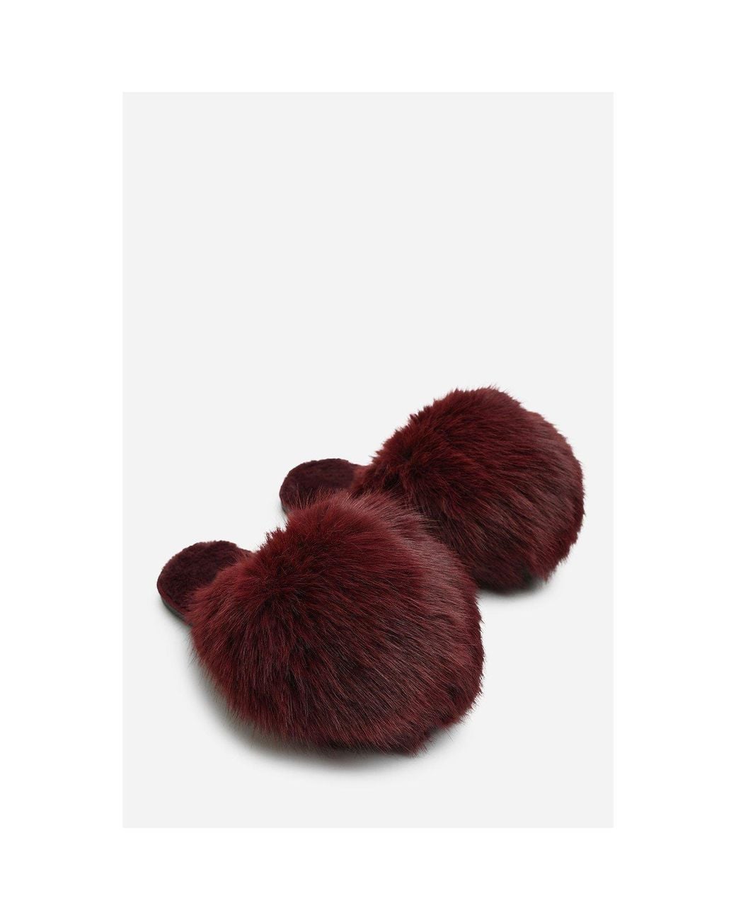 Where's That From Red Where's Ultimate Fluffy Faux Fur Mule Slippers