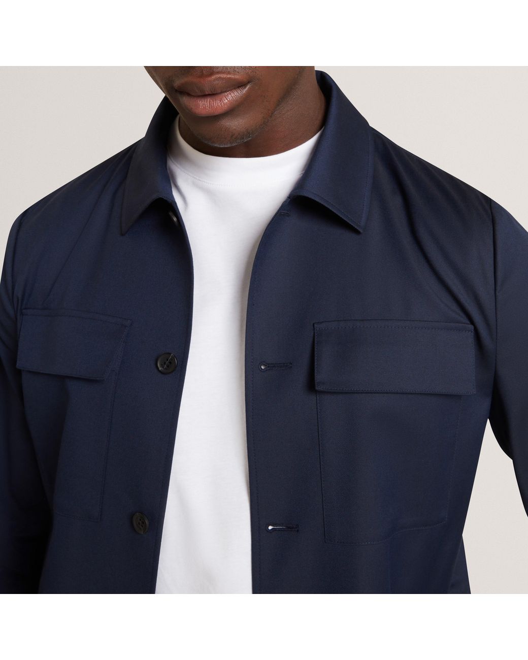 Ted Baker Blue Slim Fit Overshirt for men
