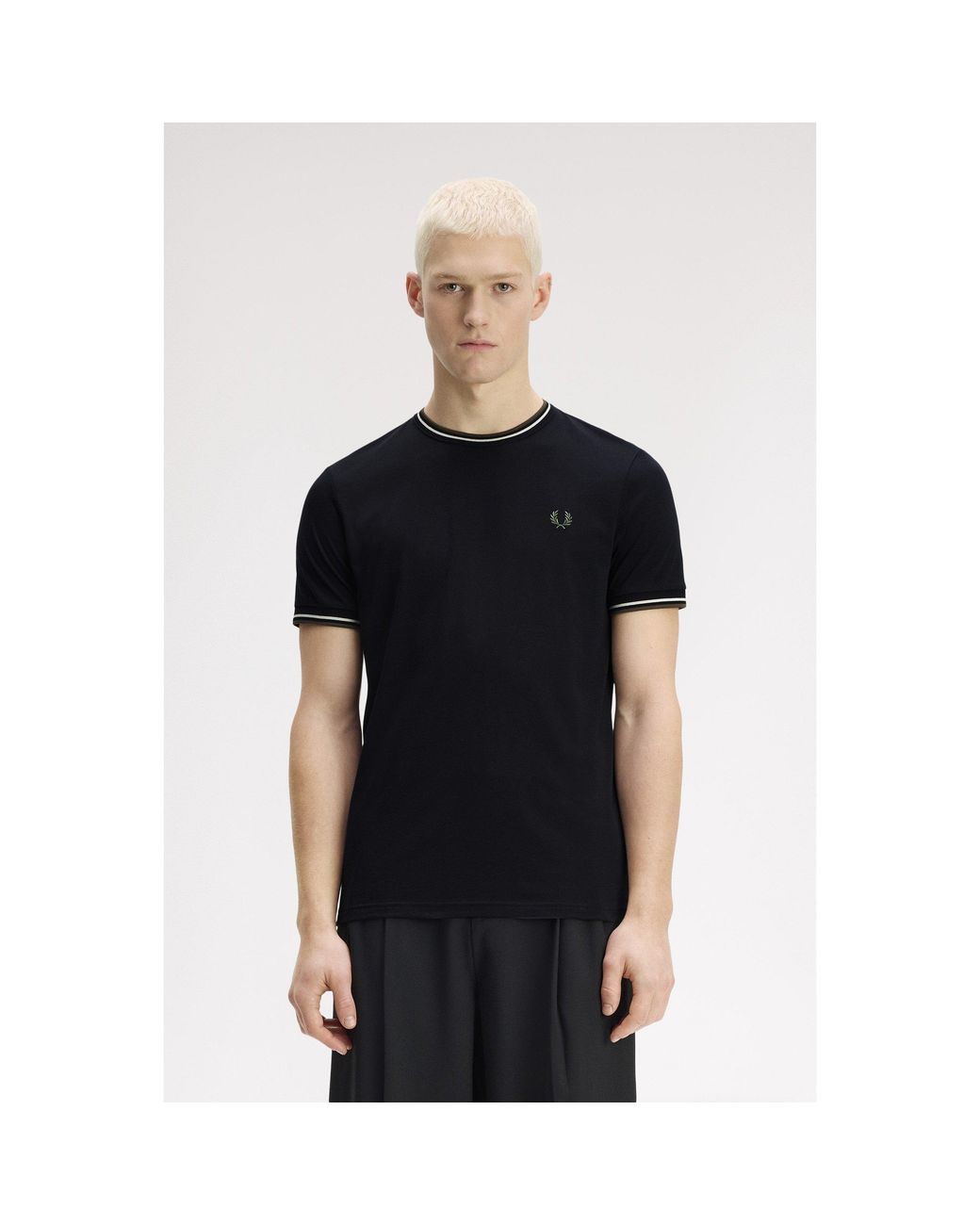Fred Perry Black Twin Tipped T-Shirt for men