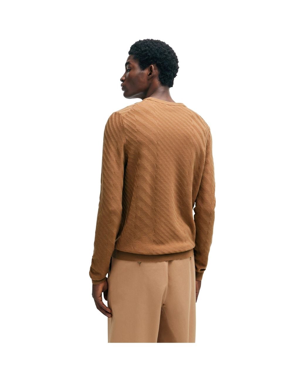 Boss Brown Knitted Top for men