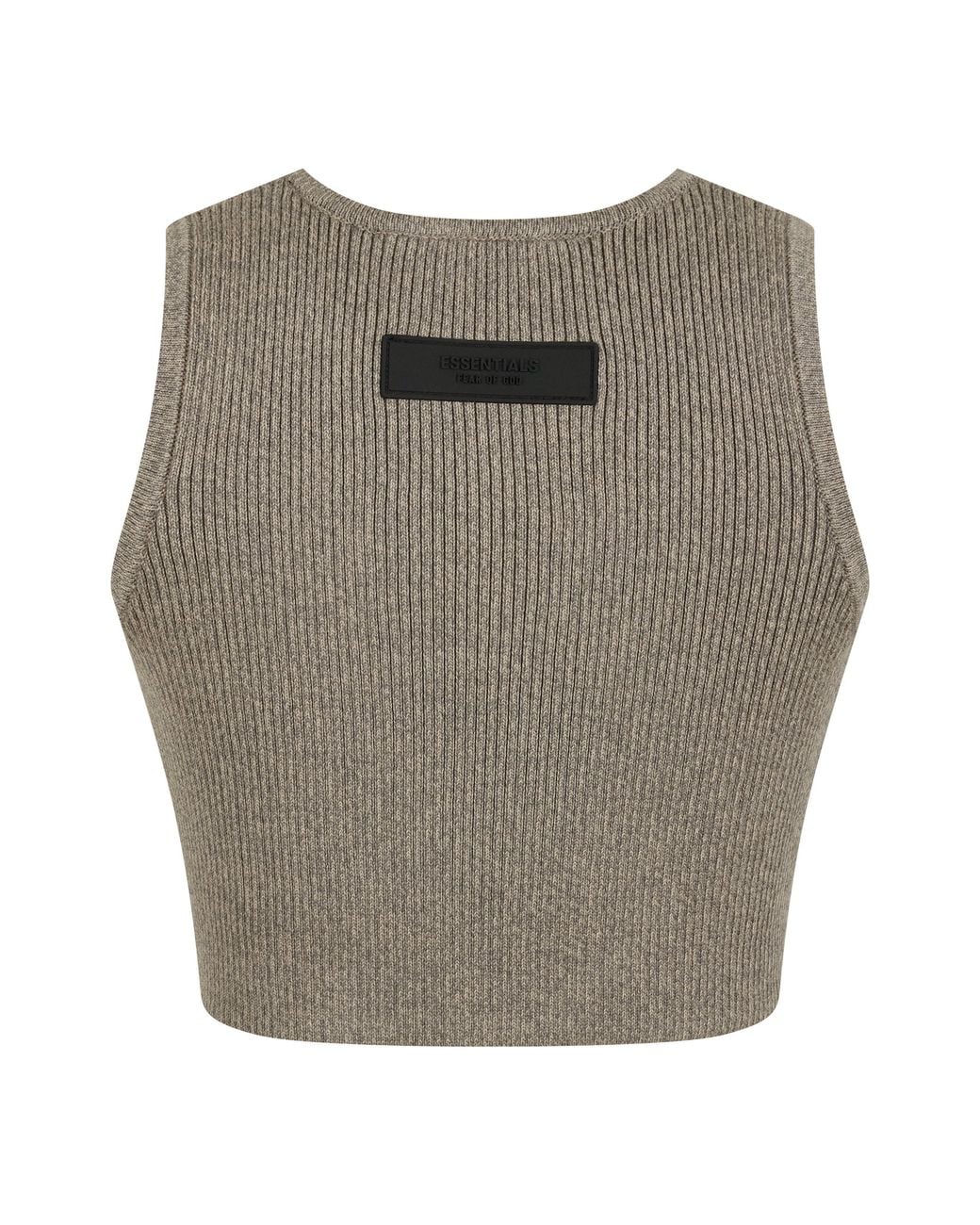 Fear Of God Green Logo Patch Ribbed Crop Top