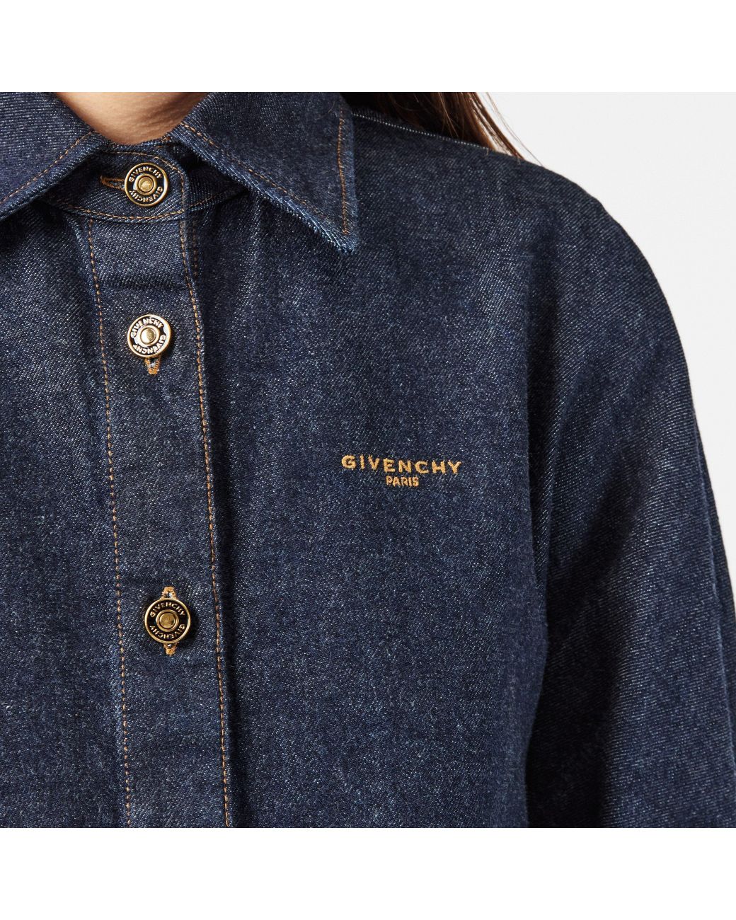 Givenchy Blue Denim Cotton Long Sleeve Overshirt
