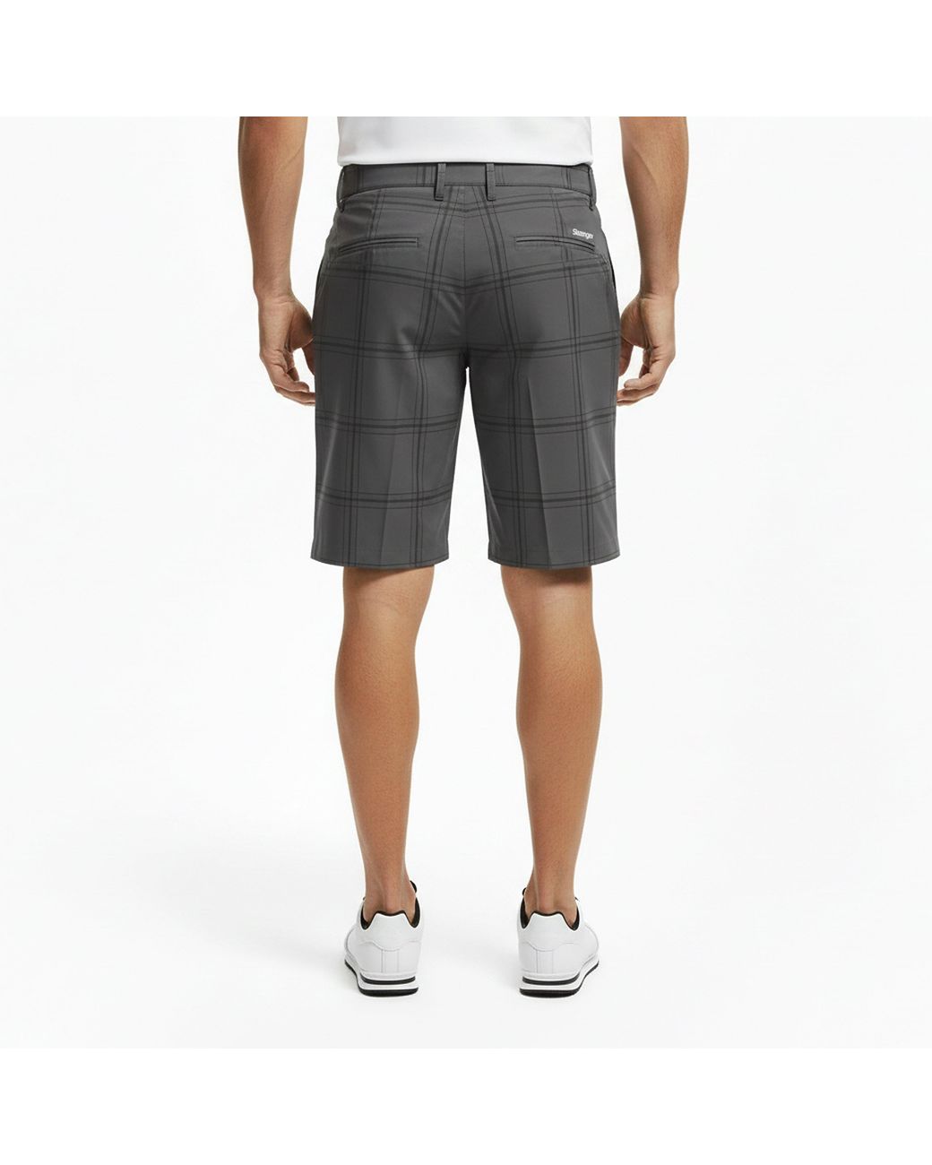 Slazenger 1881 Gray Check Golf Shorts for men