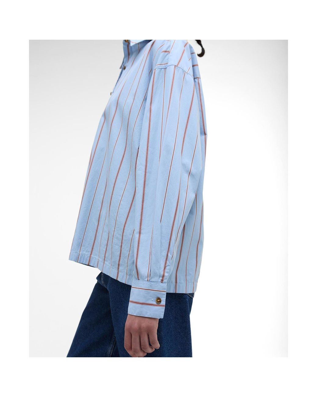 Barbour Blue Saffron Striped Relaxed Shirt