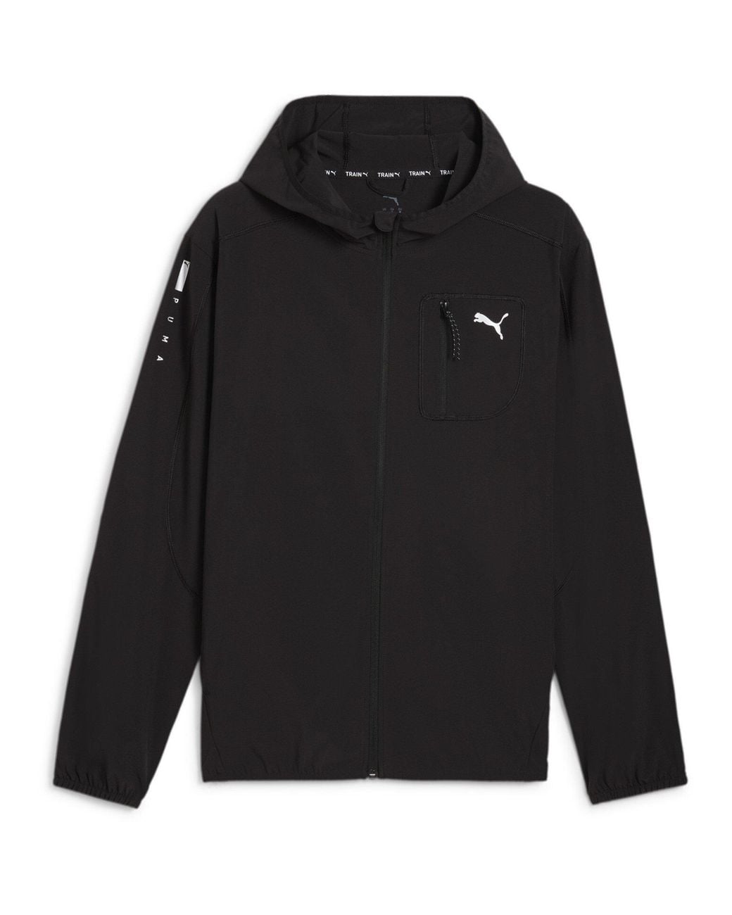 PUMA Black Flex Woven Tracksuit Top for men