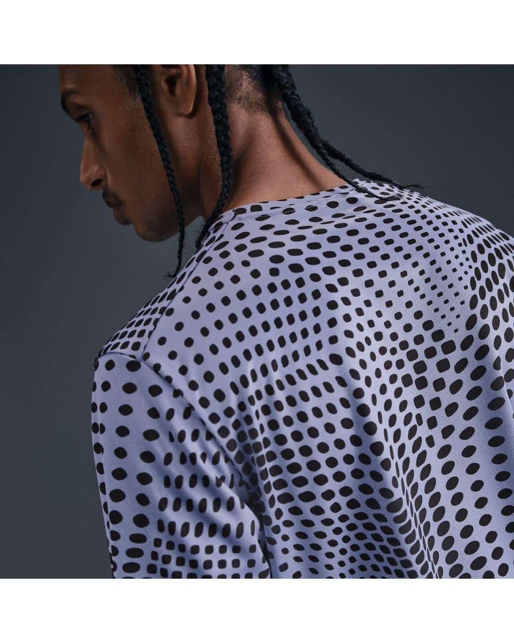 Nike Blue Short Sleeve Performance Running Top for men