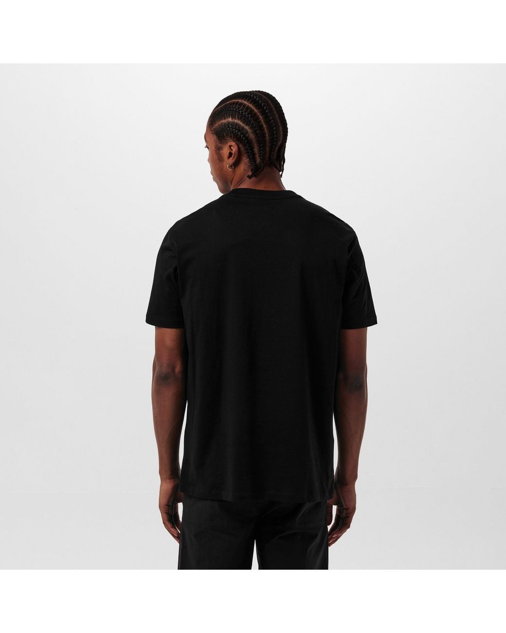 ARMANI EXCHANGE Black Regular Fit T-Shirt for men