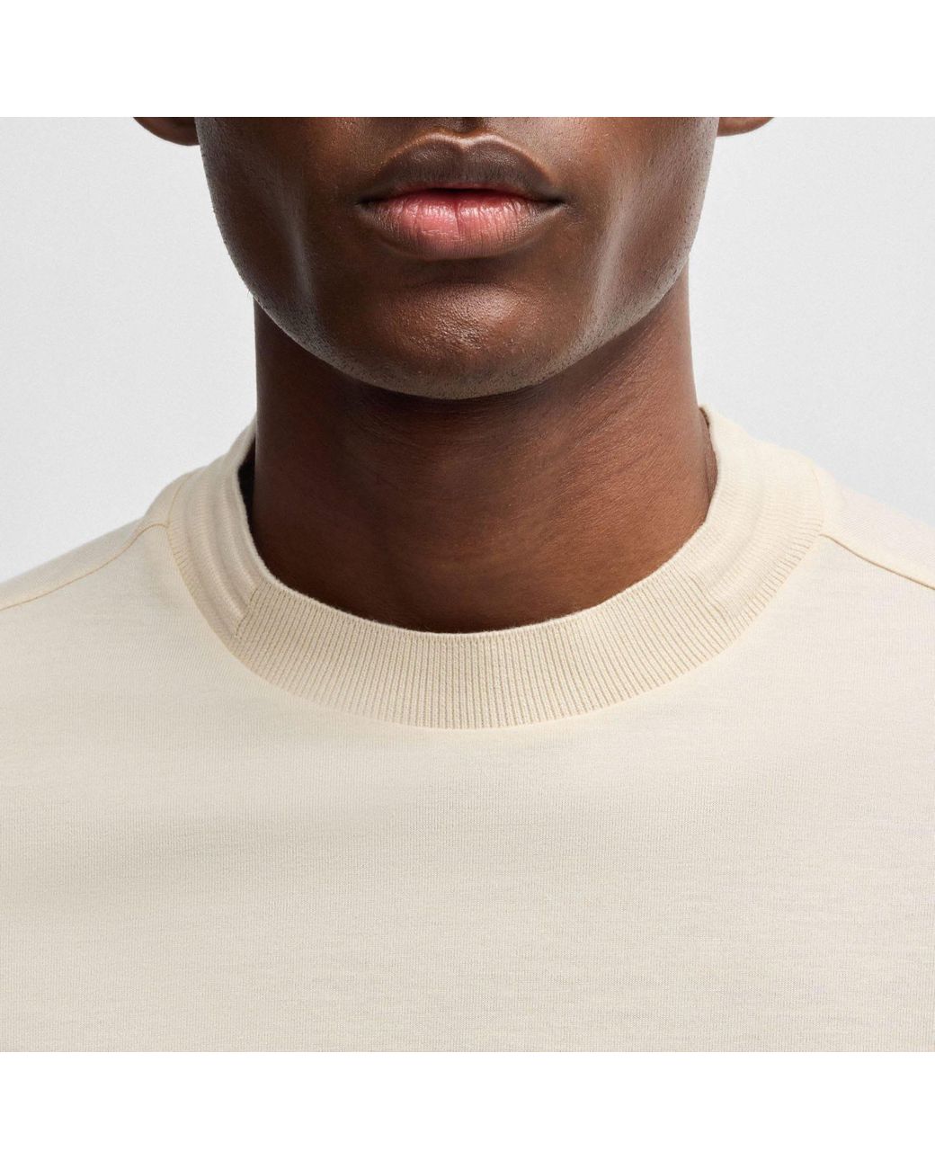 Boss Natural P-Thompson 290 Regular-Fit Four-Way Stretch T-Shirt for men