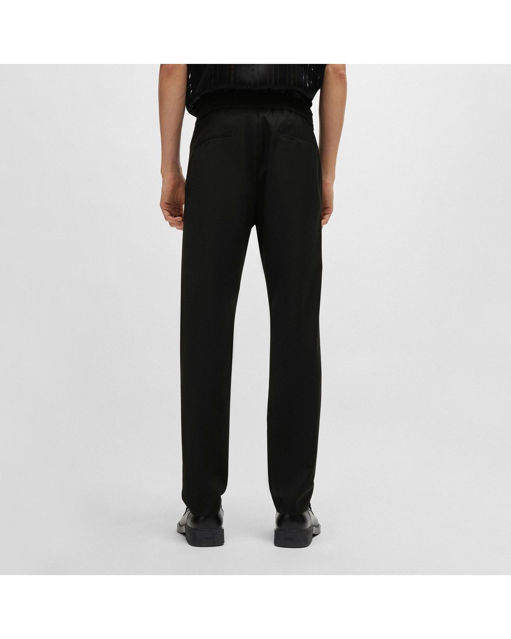 HUGO Black Howard Trousers for men