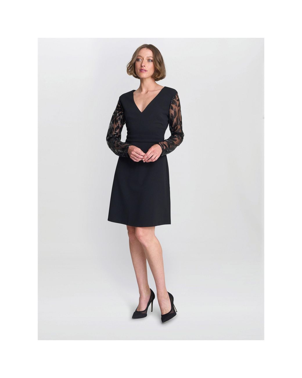 Gina Bacconi Black Angie Cocktail Dress