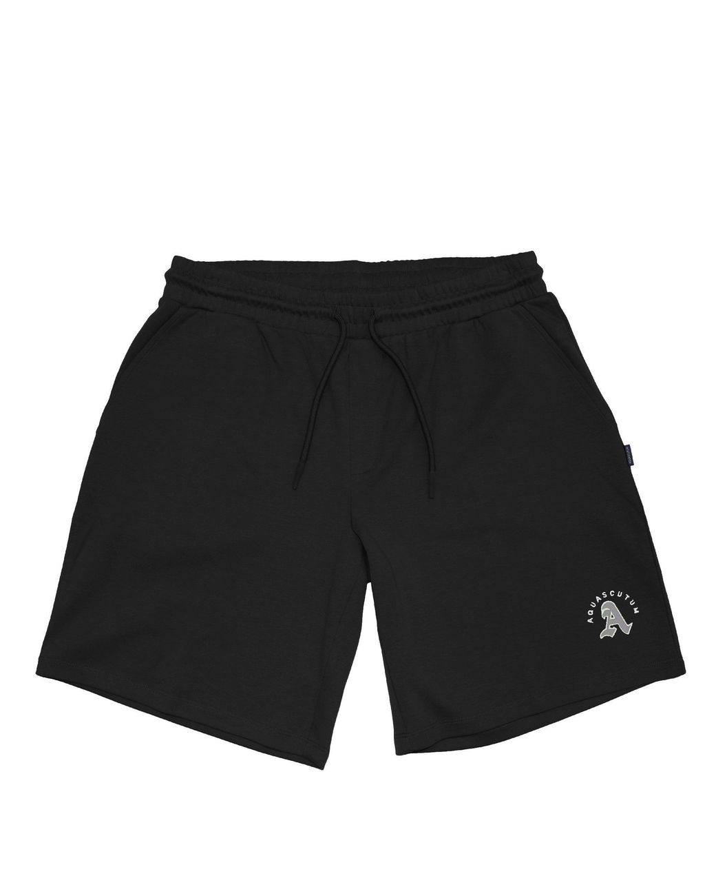 Aquascutum Black Fleece Jogger Shorts for men