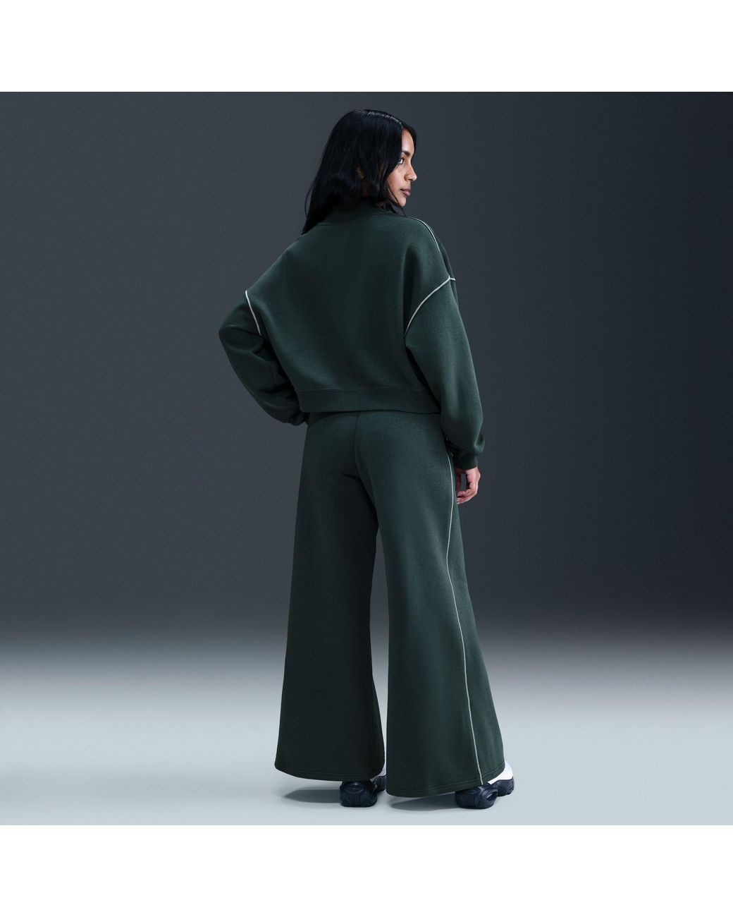 Nike Green Speed Fleece Solid Patterned Joggers