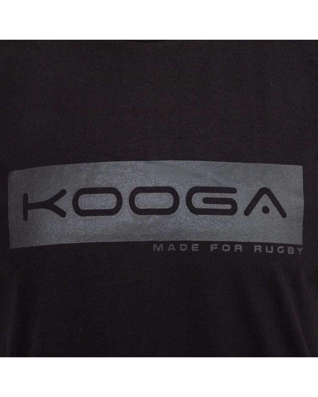Kooga Black Essential Logo Rugby T-Shirt for men