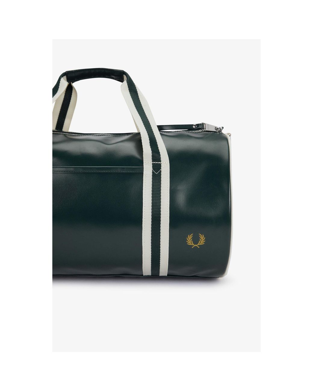 Fred Perry Green Classic Barrel Bag for men