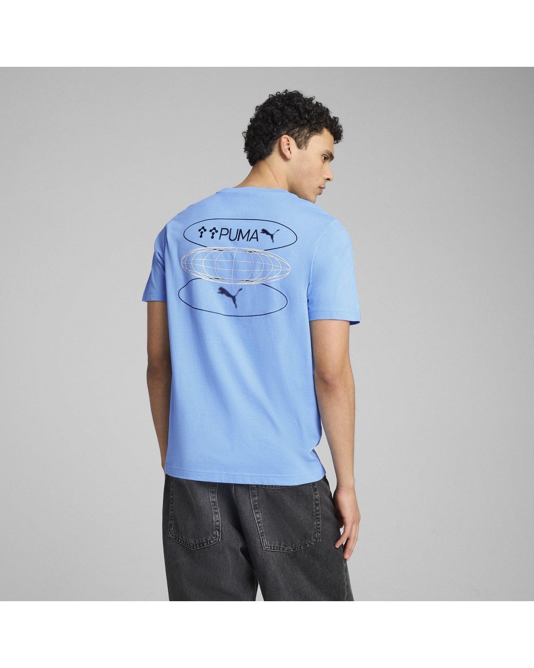 PUMA Blue Regular Fit T-Shirt for men