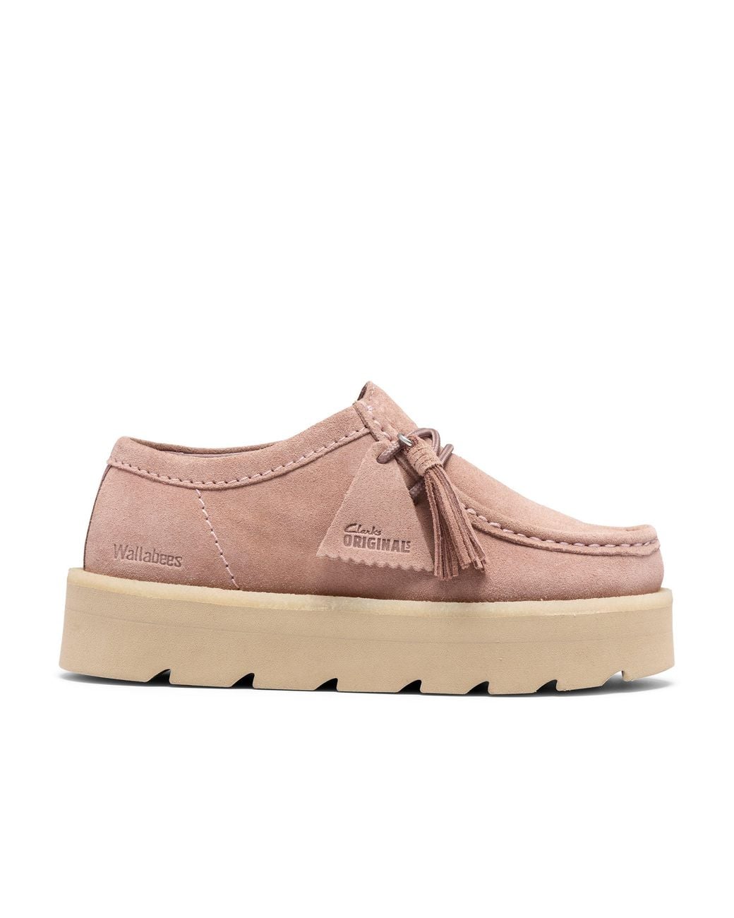 Clarks Pink Meare Walla Moc Toe Formal Shoes