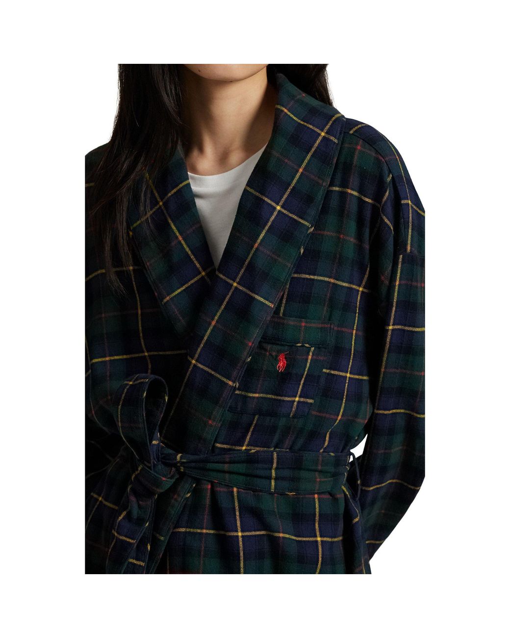 Polo Ralph Lauren Black Short Fluffy Dressing Gown