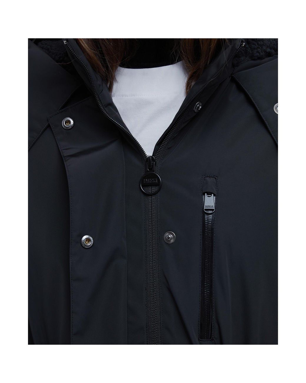 Barbour Black Kaylee Insulated Showerproof Rain Anorak