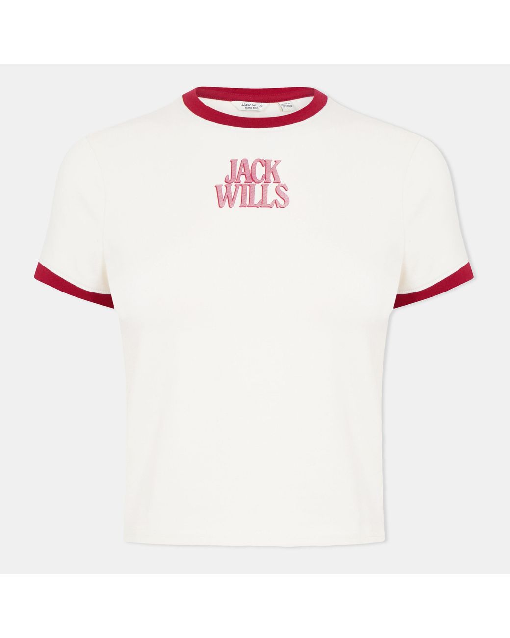 Jack Wills White Pop Graphic Baby Slim Fit T-Shirt