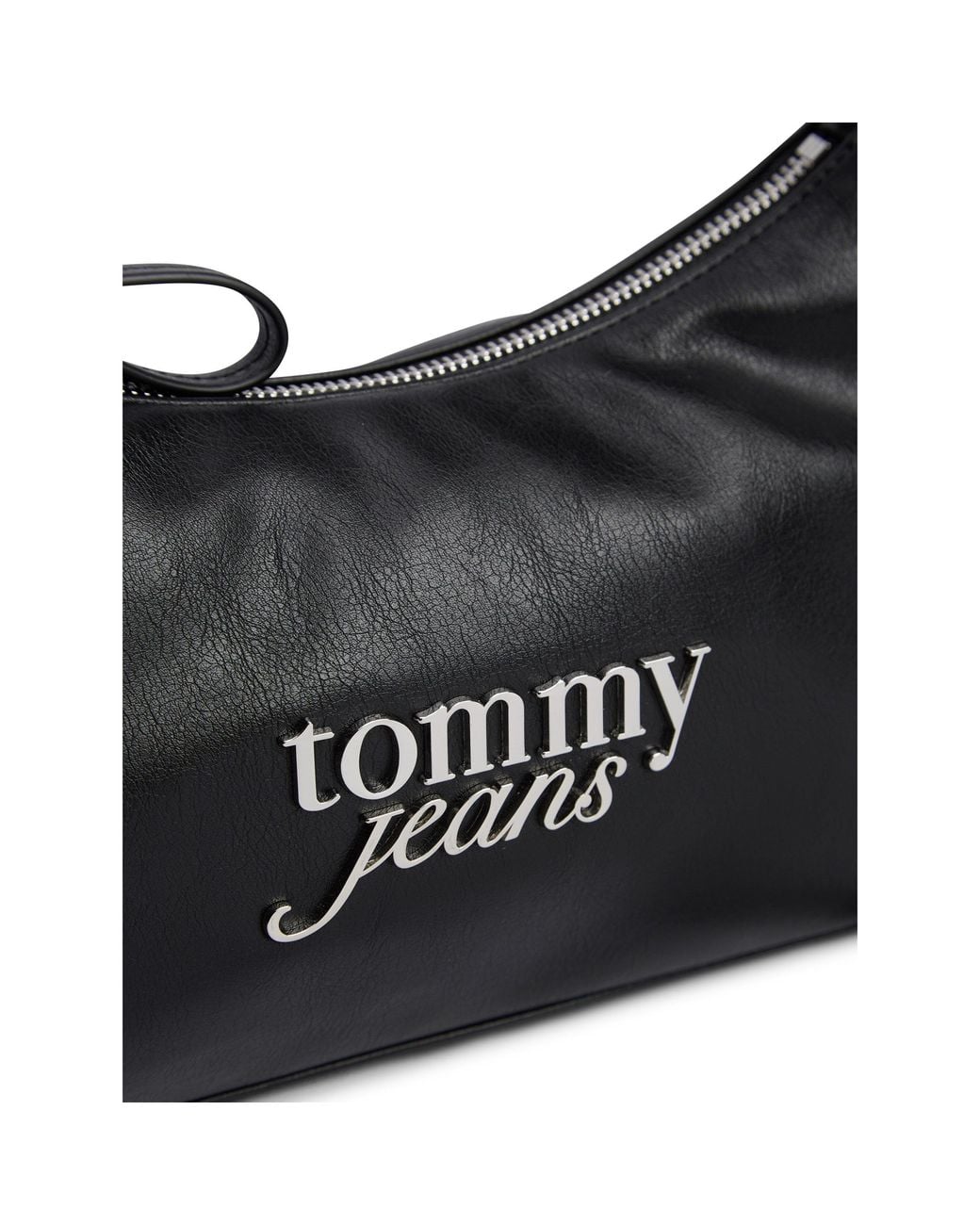 Tommy Hilfiger Bold Script Faux Leather Shoulder Bag 3.4 L in Black ...