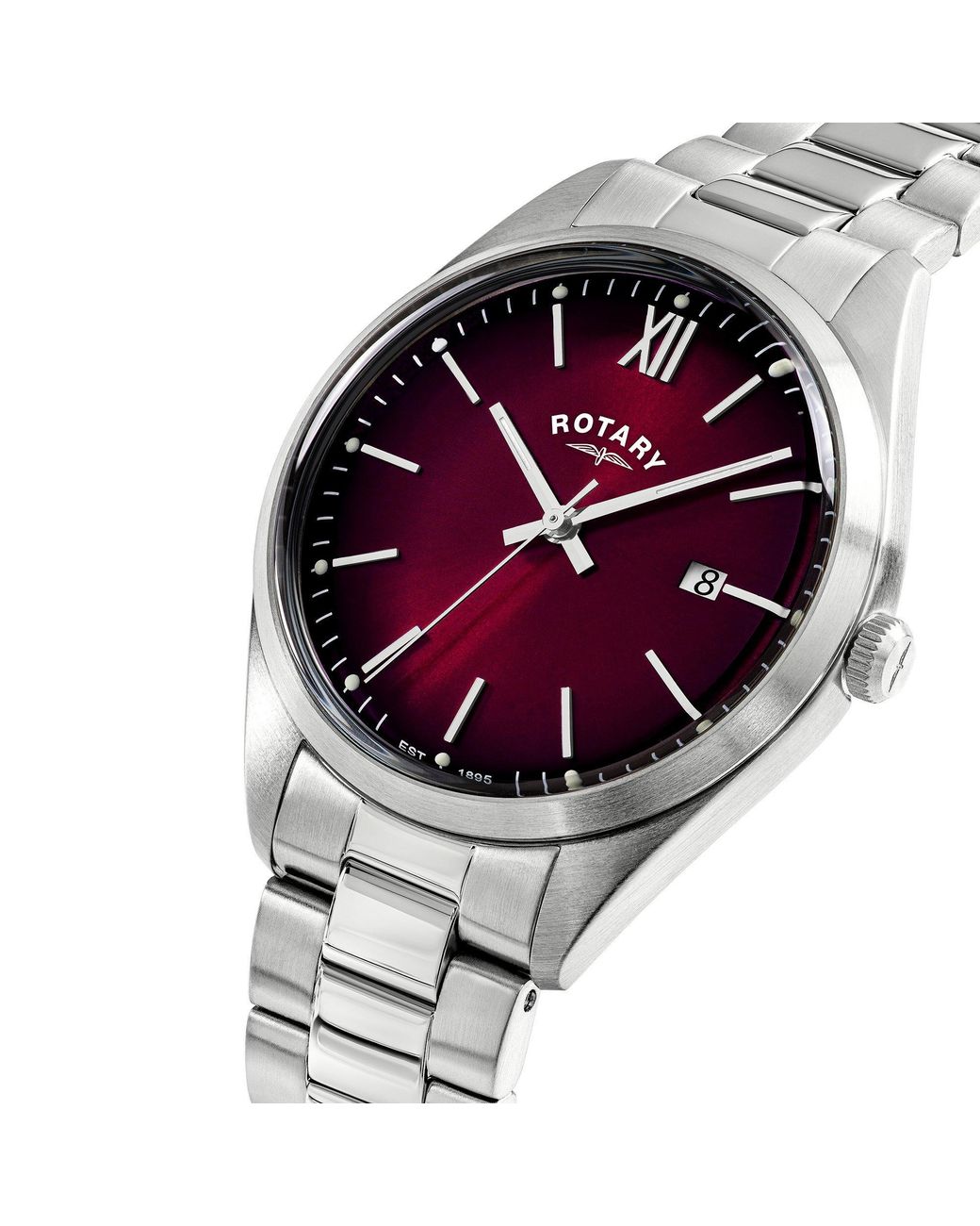 Rotary Metallic Seamatic Ss Bracelet Watch for men