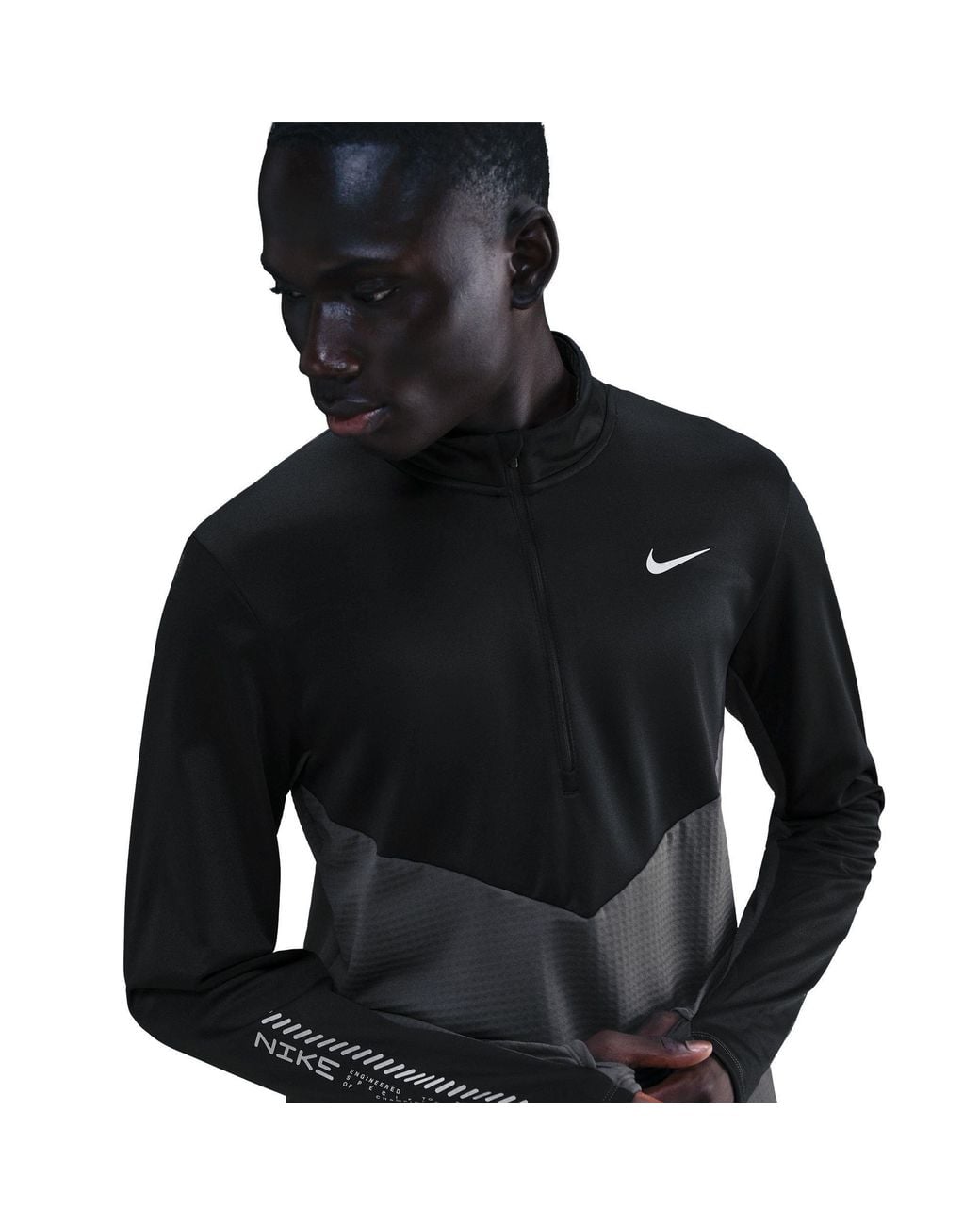 Nike Black Long Sleeve Performance Running Top for men