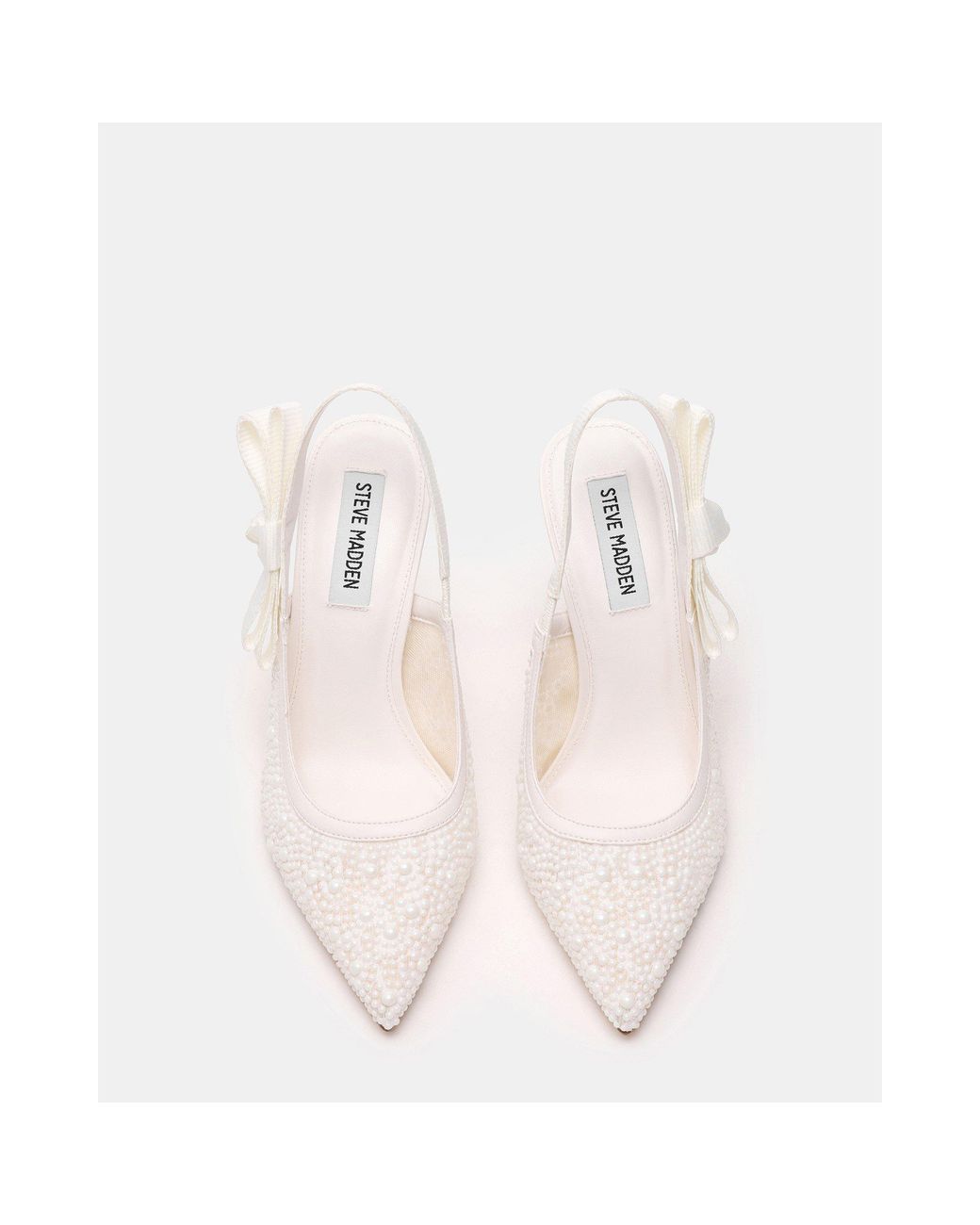 Steve Madden White Brylie P 100H Heeled Mules