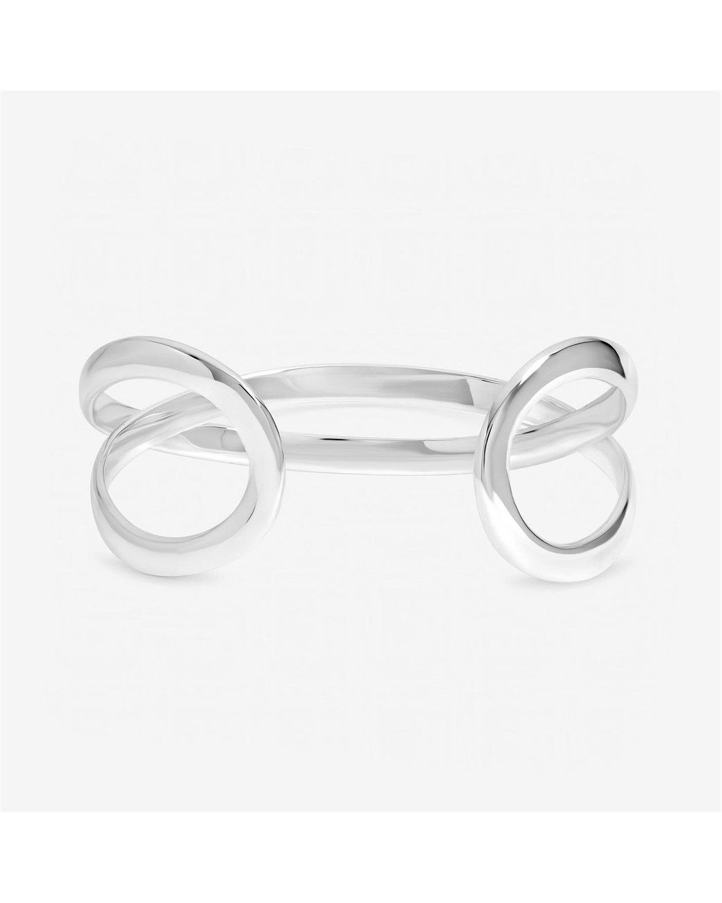 Inicio Metallic Sterling Plated Open Bangle