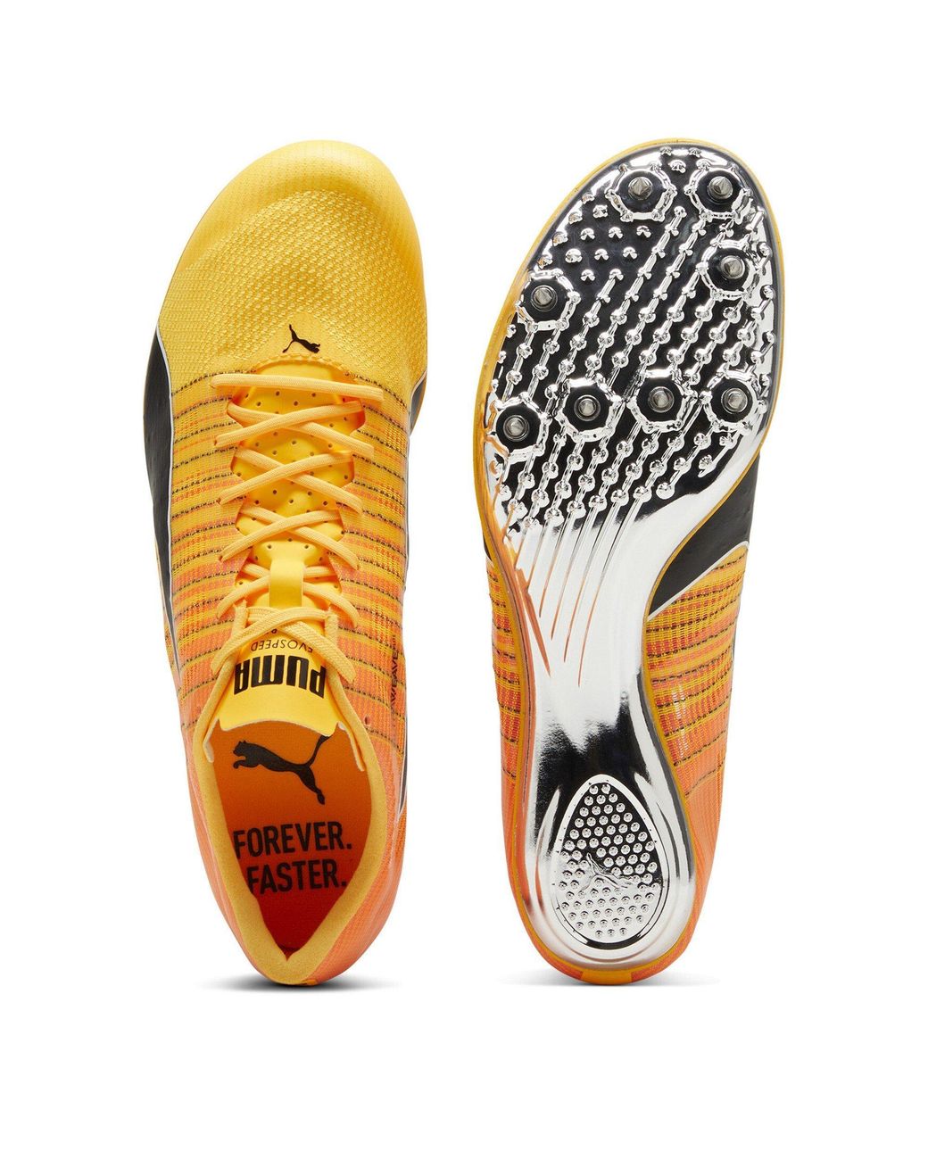 PUMA Yellow Evospeed Brush 6 Track Running Spikes for men