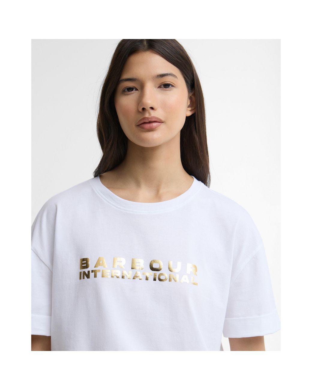 Barbour White Cropped Crop Top
