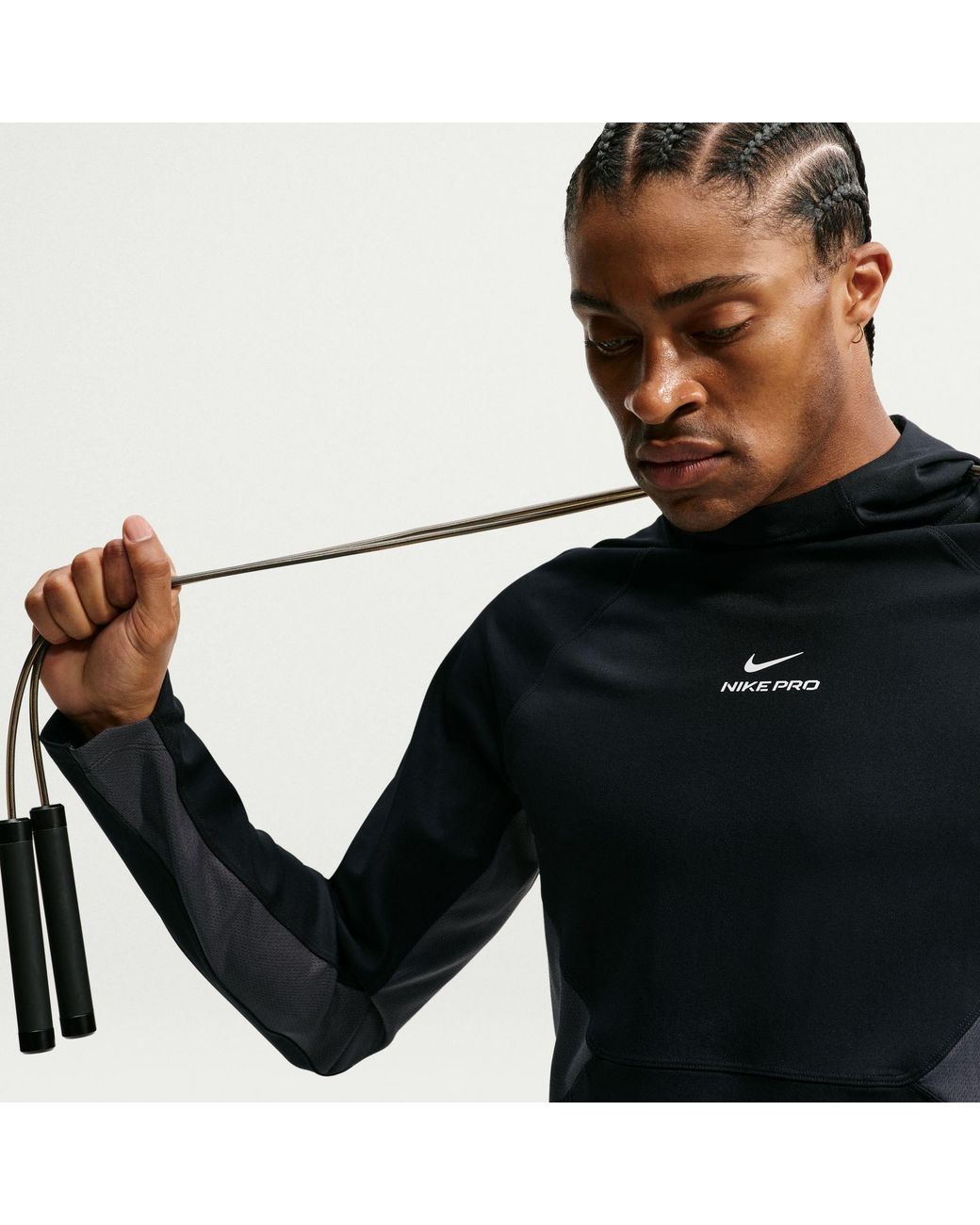 Nike Black Pro Midlayer Dri-Fit Hoodie for men