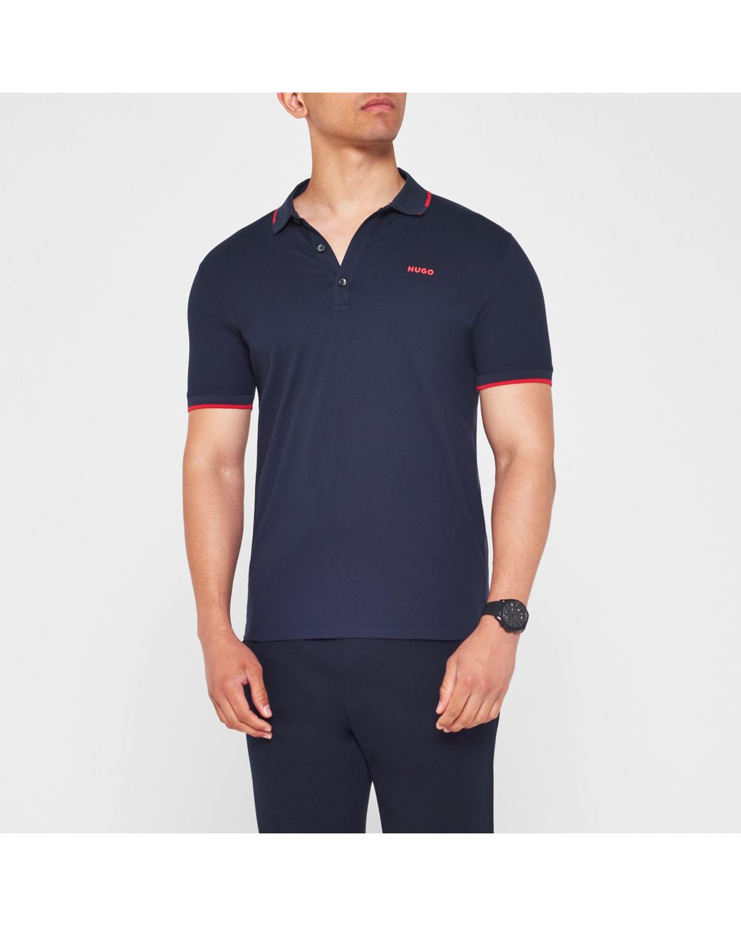 HUGO Blue Dinoso Polo Shirt for men