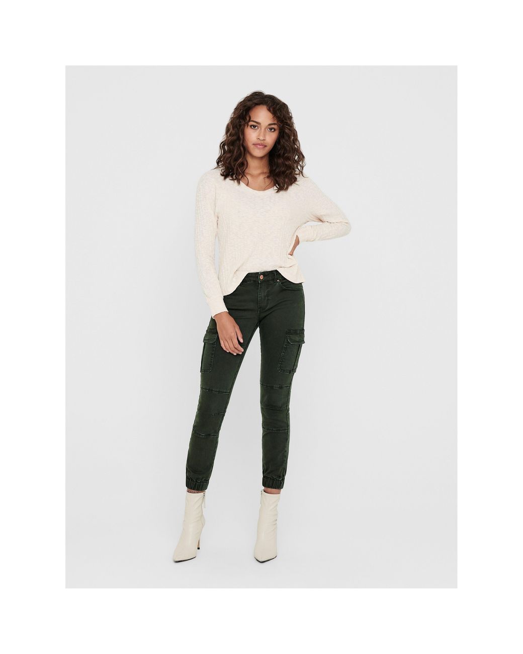 ONLY Green Cargo Trousers