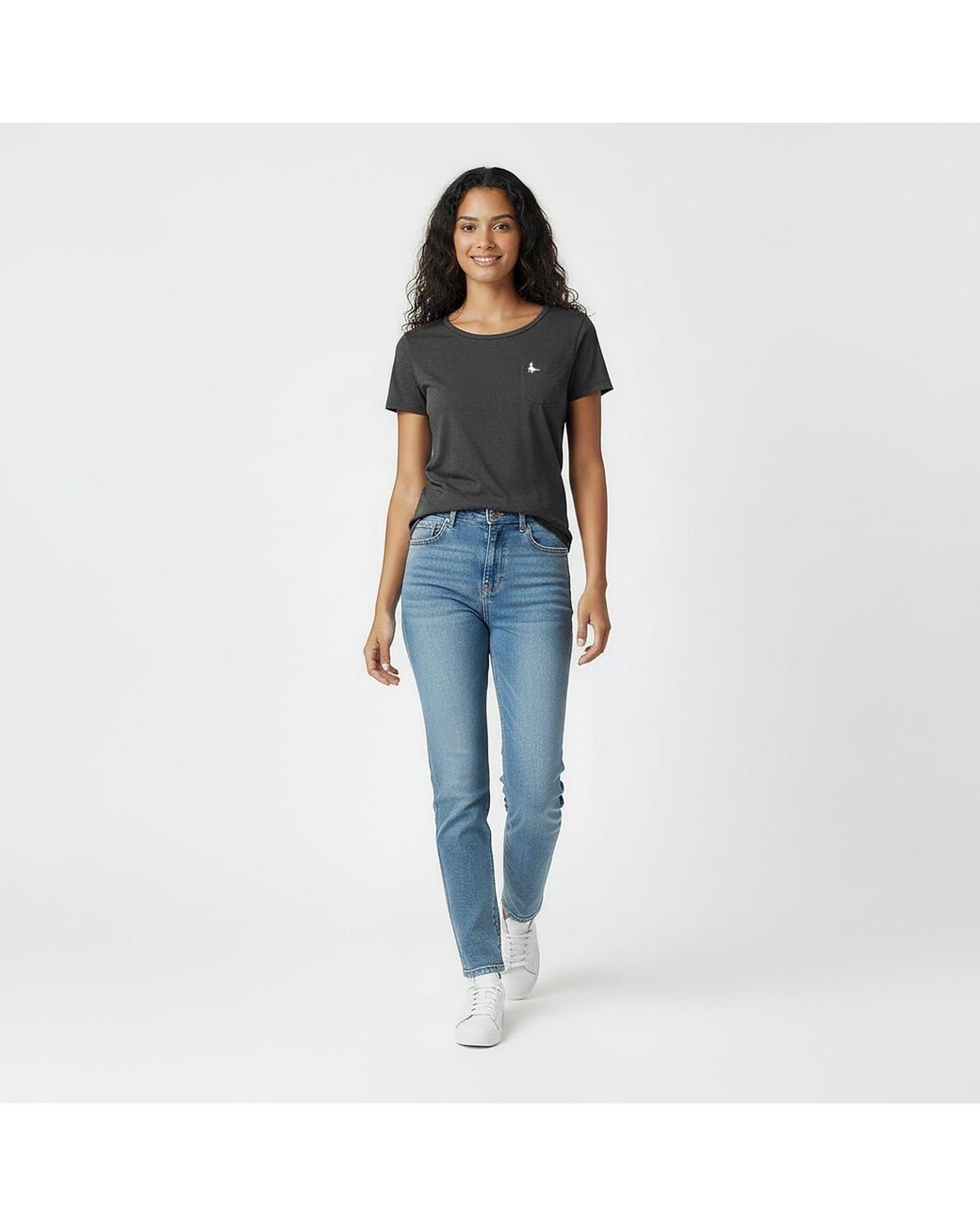 Jack Wills Black Fullford Pocket T-Shirt Ladies