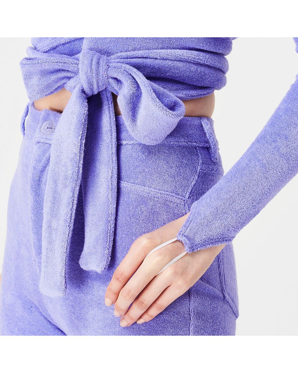 Maisie Wilen Blue Dramady Wrap Around Top