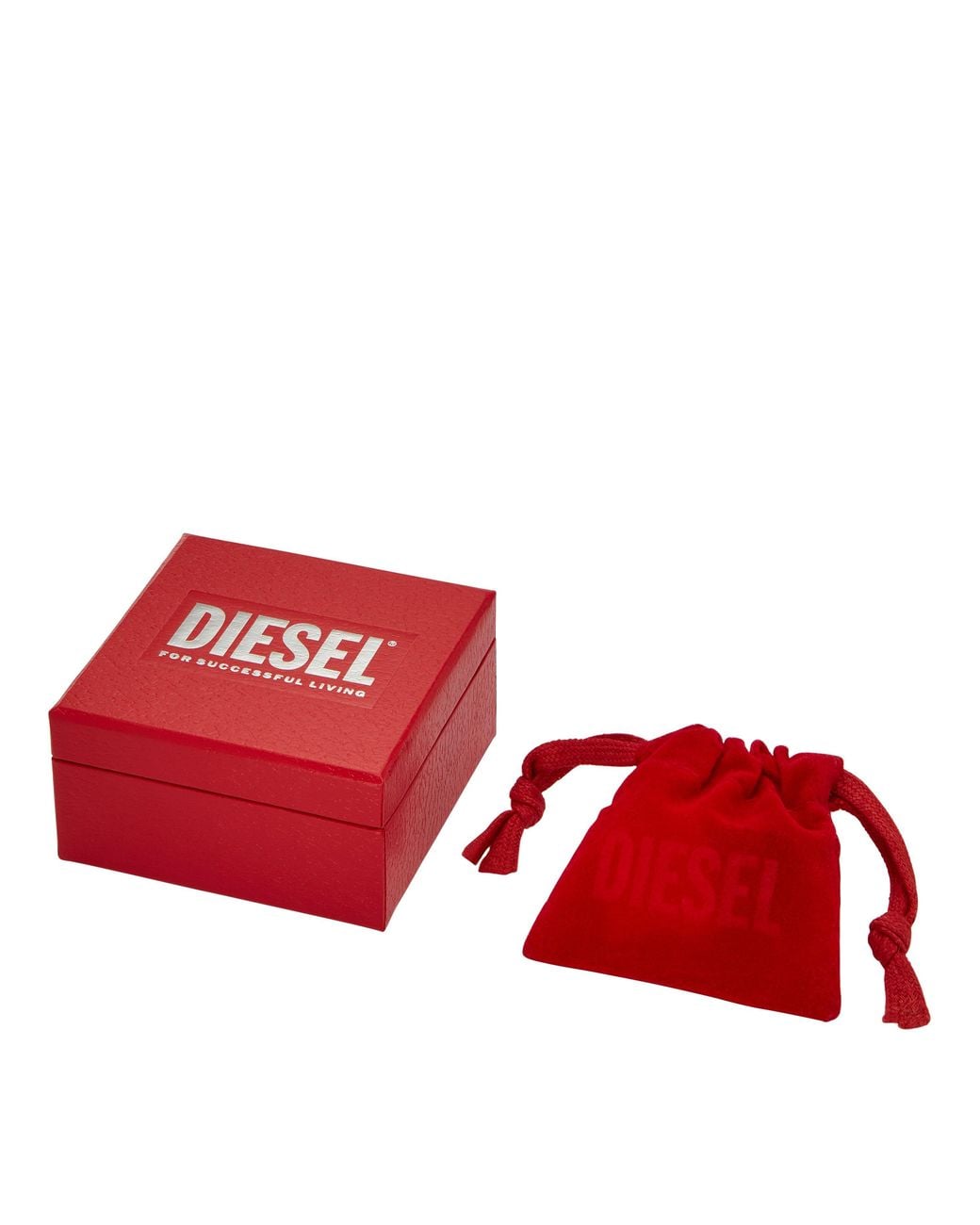 DIESEL Brown Leather Stackable Bracelet