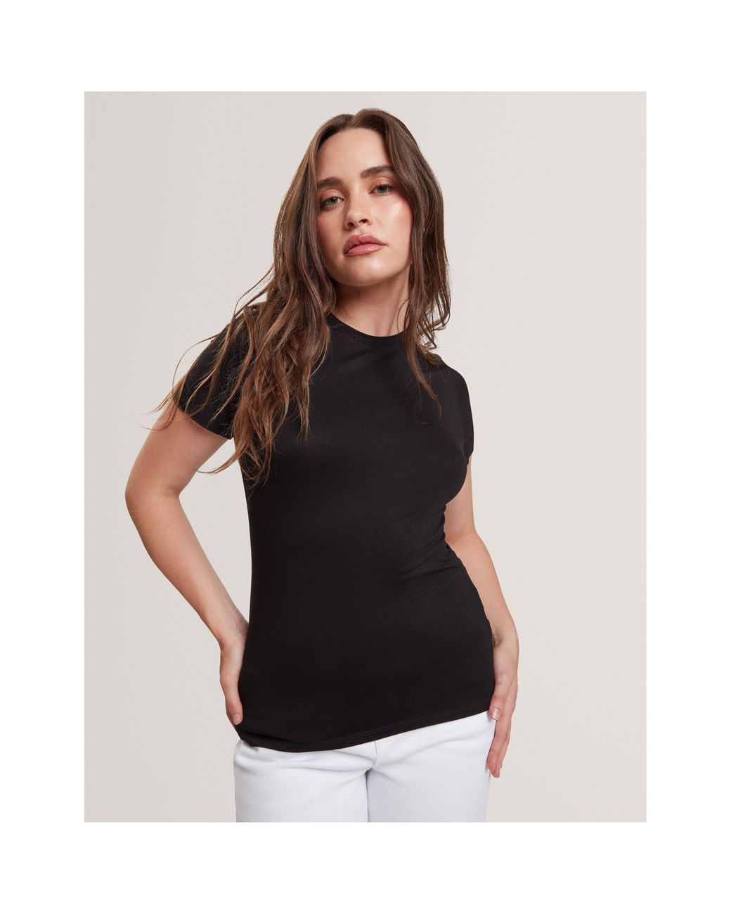 Ted Baker Black Plain Slim Fit T-Shirt