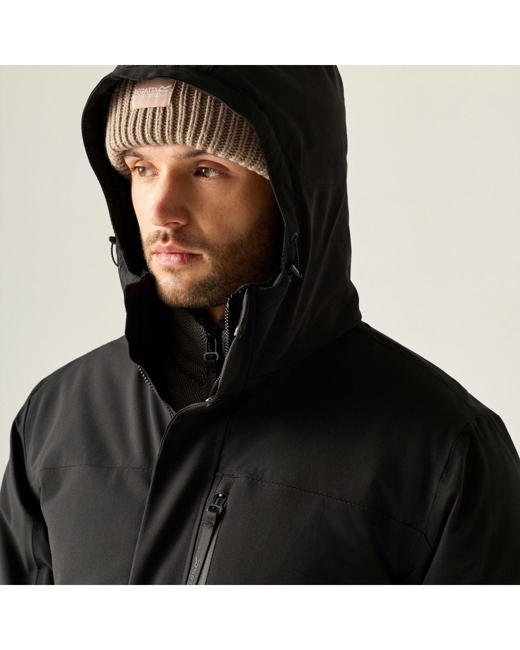 Regatta Black Baylon Waterproof Jacket for men