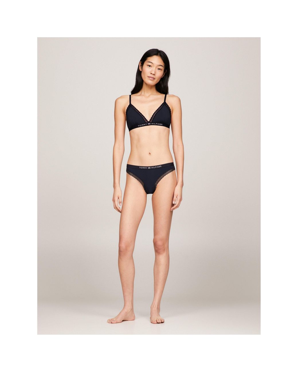 Tommy Hilfiger Blue Unlined Non Wired Triangle Bralette