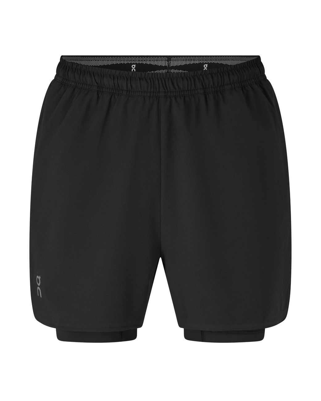 On Shoes Black Train 2-In-1 Performance Shorts for men