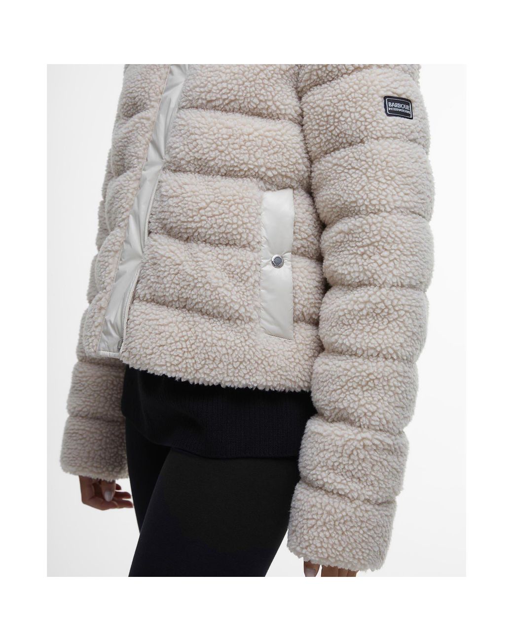 Barbour Gray Fleece Quilted Jacket