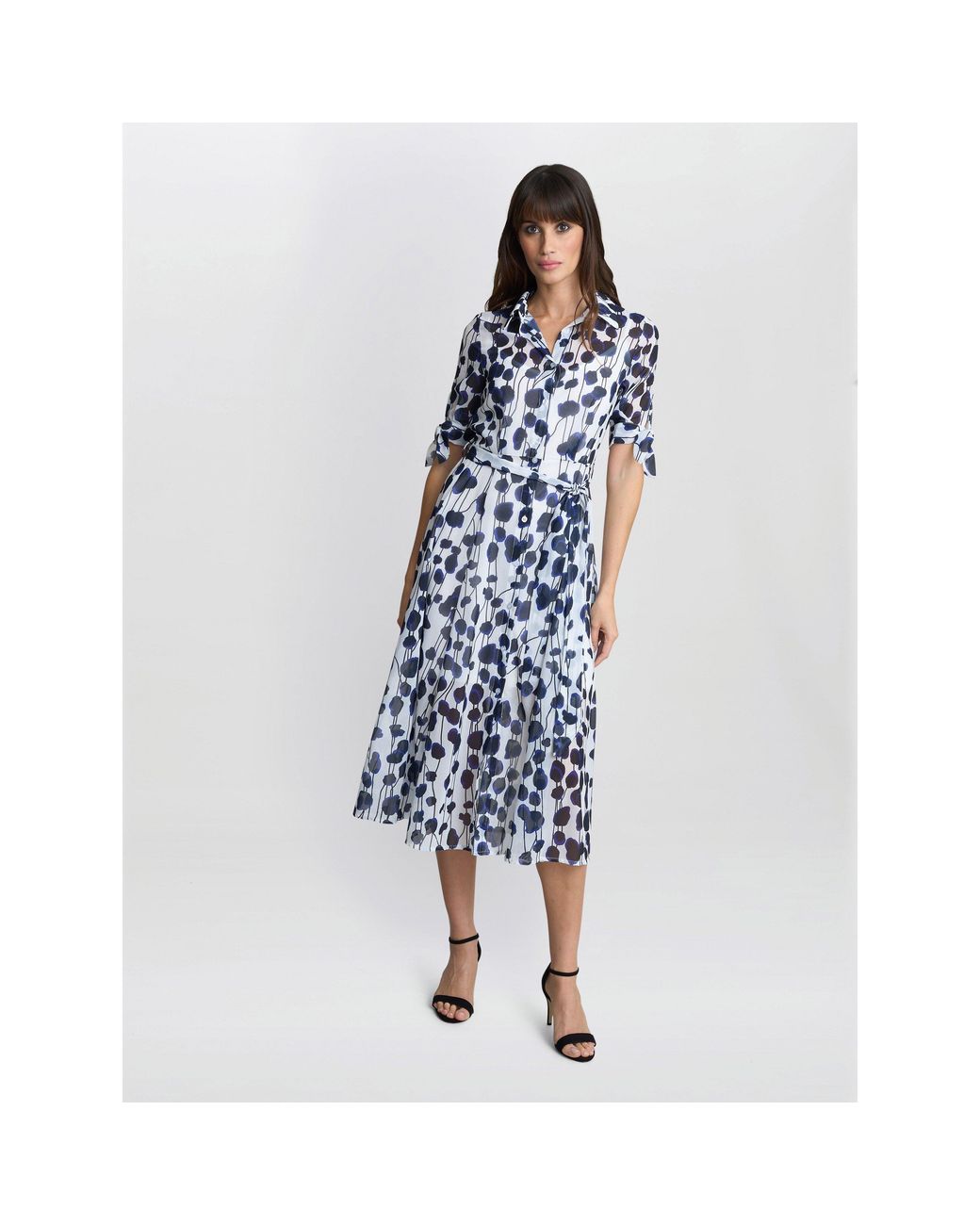 Gina Bacconi Blue Adrienne Shirt Dress