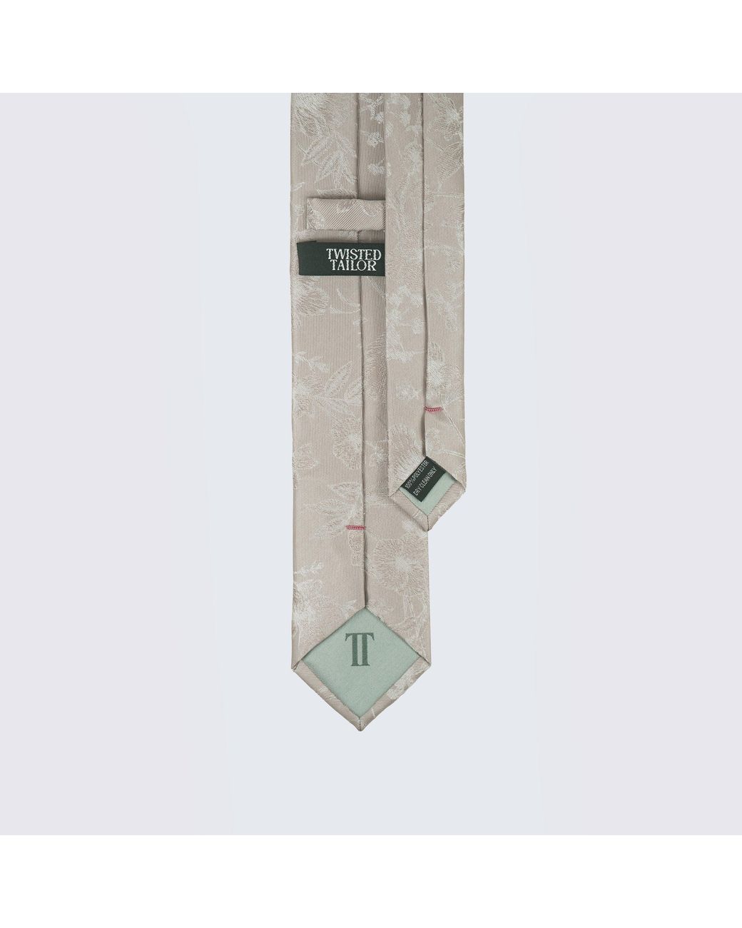 Twisted Tailor White Jasper Floral Tie And Hank for men