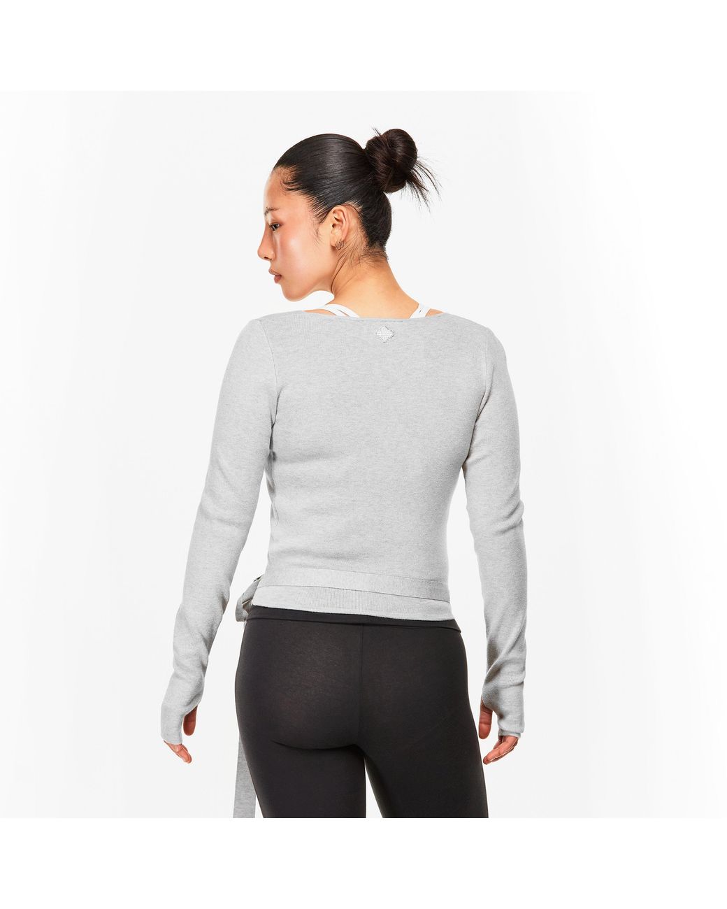 The Couture Club Gray Wrap Top
