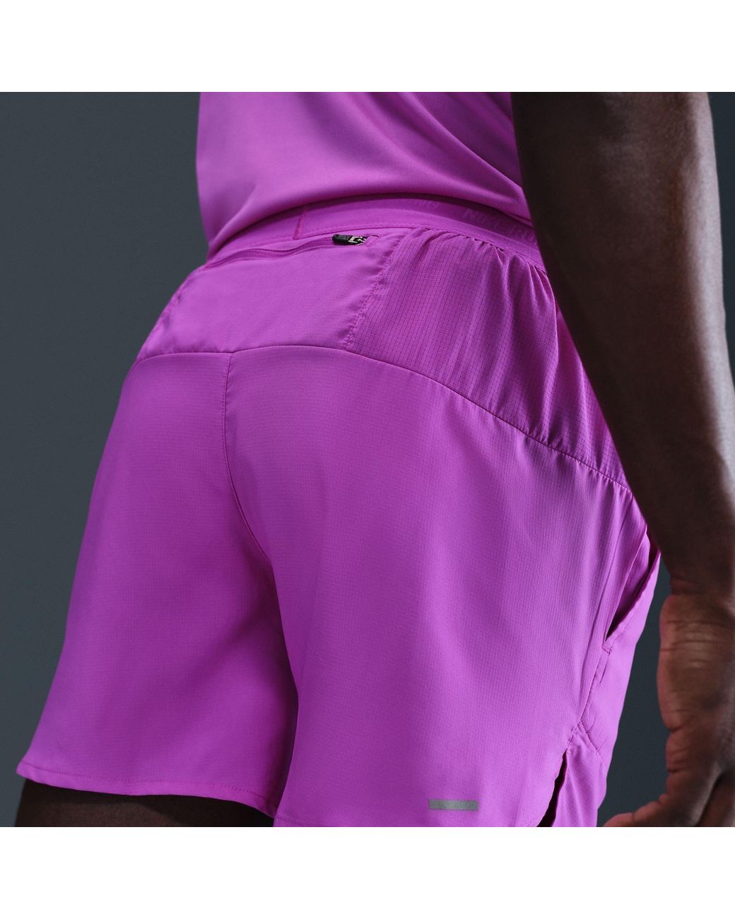 Nike Purple Dri Fit 5 Brief Lined Running Shorts for men
